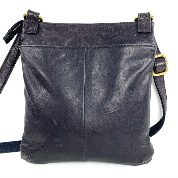 Fossil Navy Blue Leather Swing Pack Hipster Front Flap Crossbody Bag ZB5055 - Picture 4 of 10